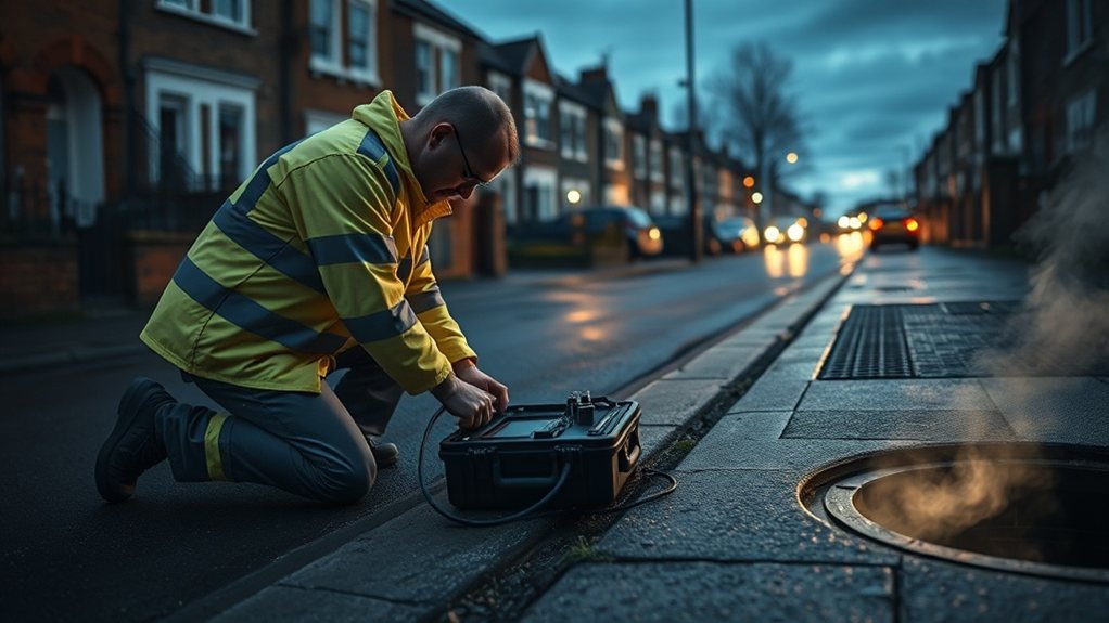 No-dig underground leak detection equipment in Herne Hill